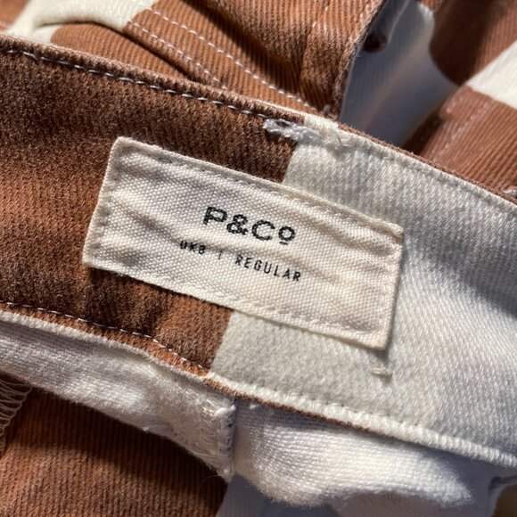 P&Co Service Fatigue Pants - Rust Checkerboard - Size UK8 Regular - Picture 6 of 8
